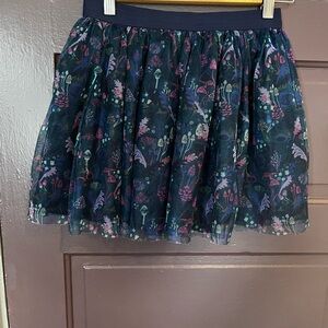 Gymboree Navy Floral Tulle Skater Skirt